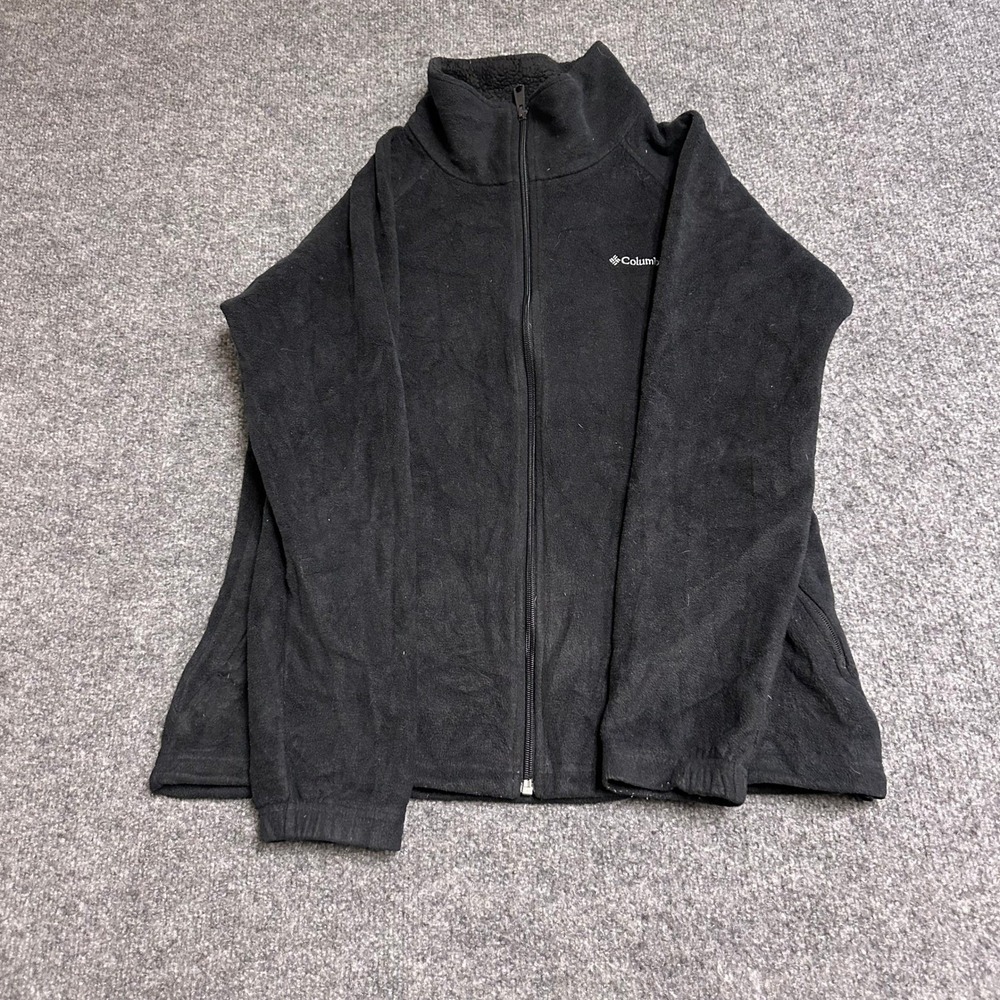 Columbia Jacket Womens Size L Black Full Zip Omni-Heat Fleece Outdoor Layer